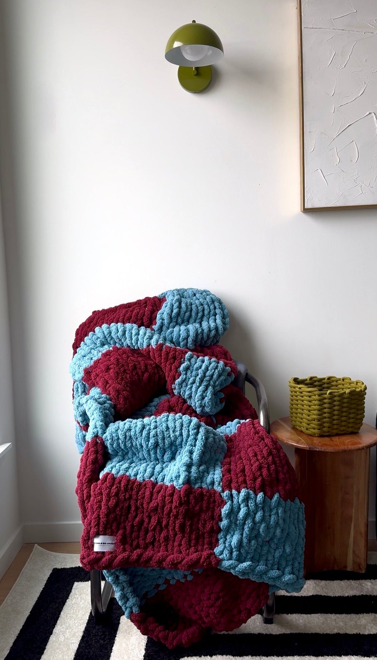 Burgundy & Blue Checkered